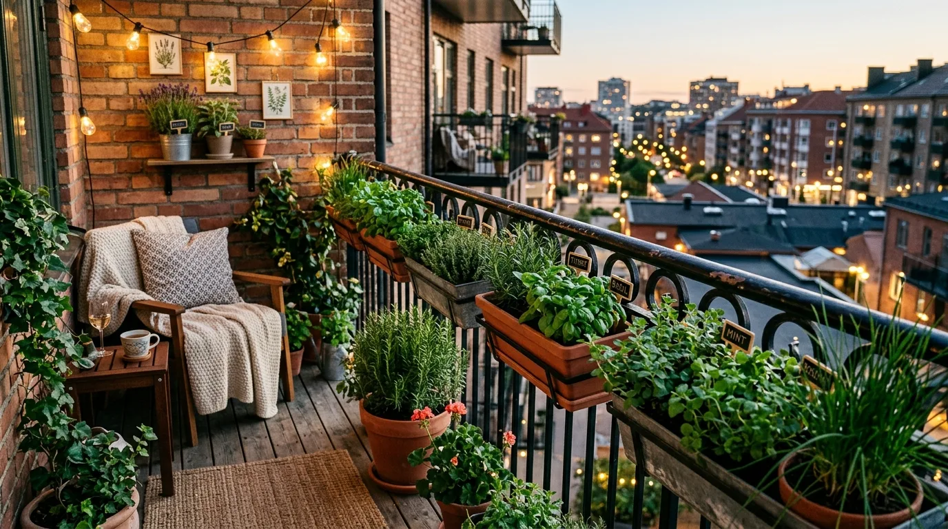 Compact Corner Herb Garden
